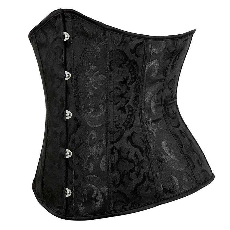 Bur Fashion Corset Womens Lace up Bone Jacquard Brocade Waist Training Underwear CorsetXJ250304