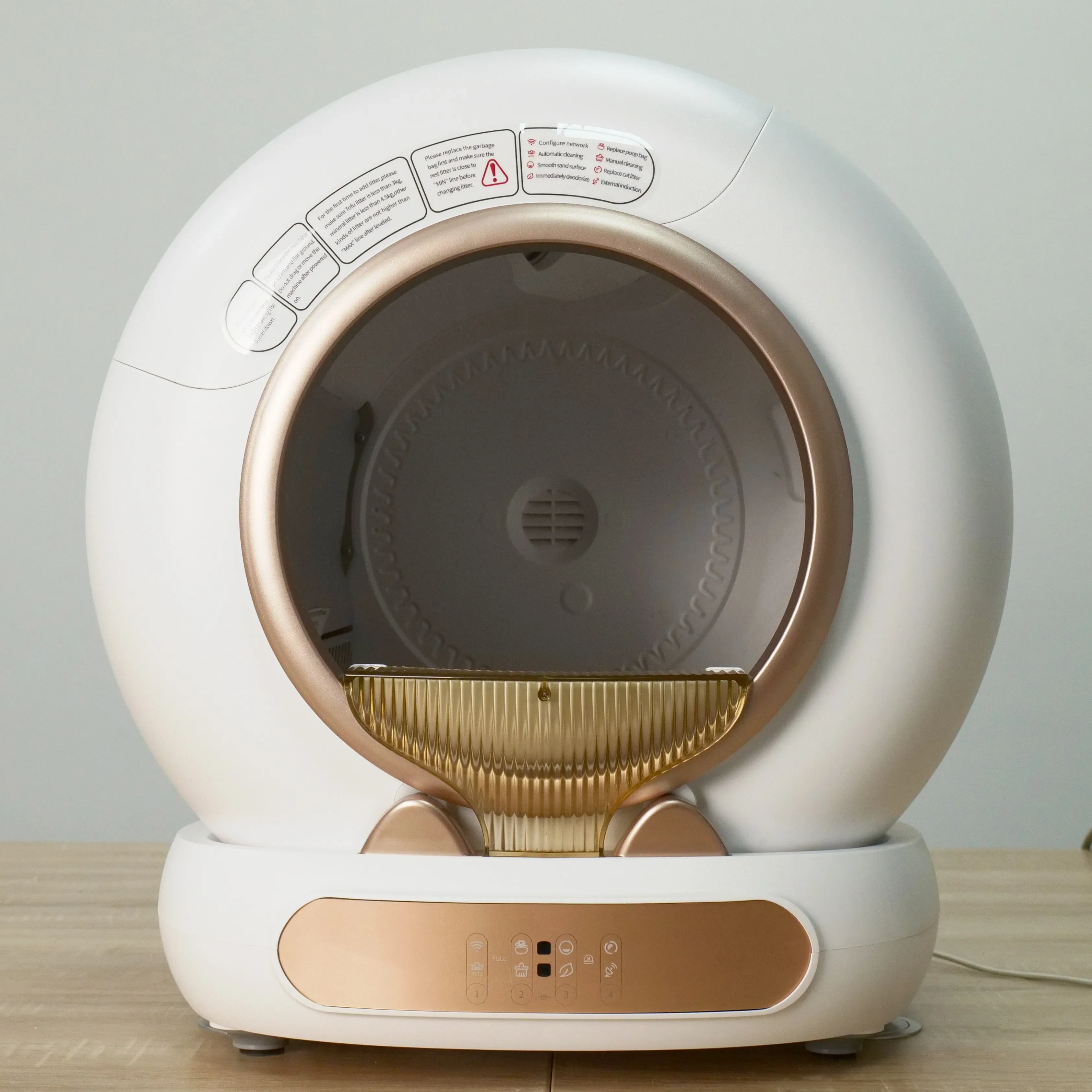 New design Automatic Self Cleaning Cat litter box For Multiple Cat with app control With 65L space