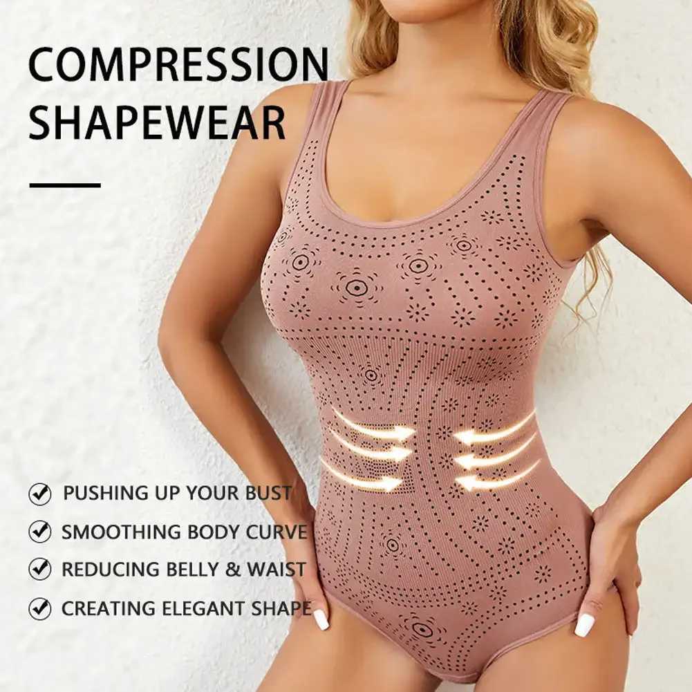 Womens Seamless Comfy Bodysuit Shaper Printed Plus Size Tummy Control Shapewear Flat Belly Slimming Body Shapers Corset Tank TopXJ250304