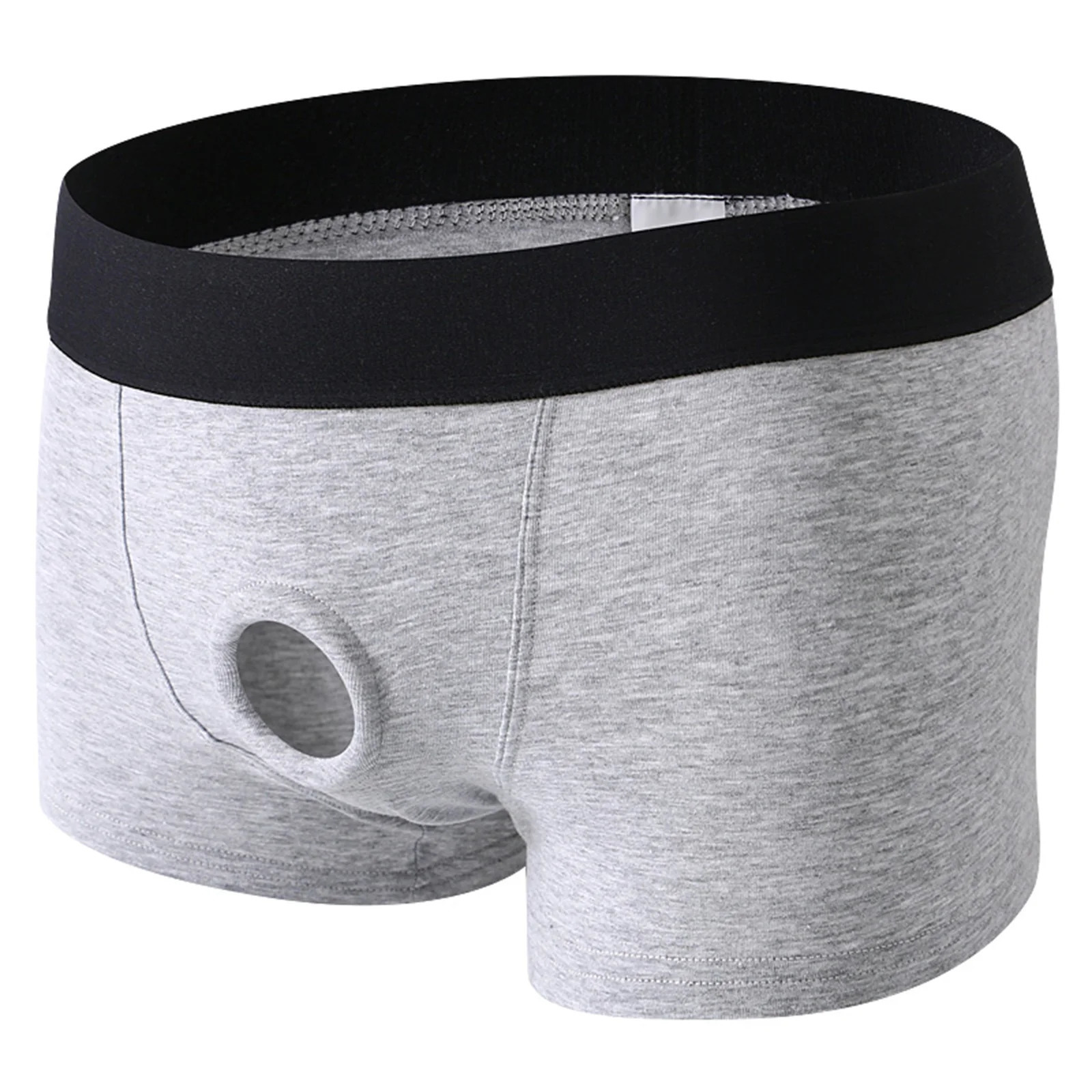 CLEVER-MENMODE Men Underpants Penis Open Pouch Hole Boxer Shorts Cockring Panties Cotton Underwear Boxershorts hombre 250303