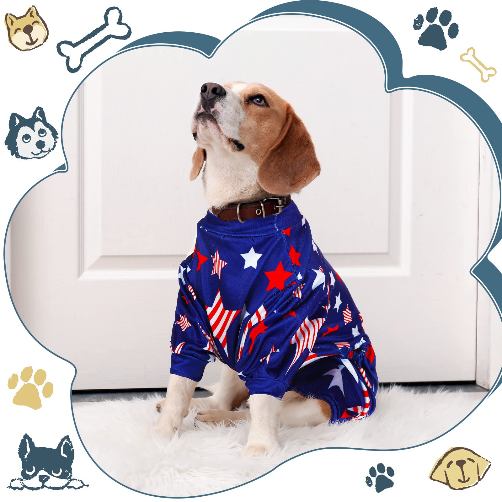 Cute Canine Christmas Ensemble Set - 5 Festive Patterns for Puppies and Kittens Celebrating Holidays