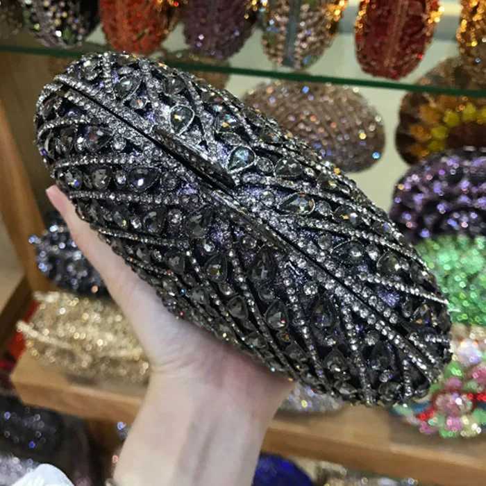 New Design Ladies black/pink/red Evening Bag Women Sequined Beaded Wedding Party wallet High Quality Clutch purse With Chain Z250303