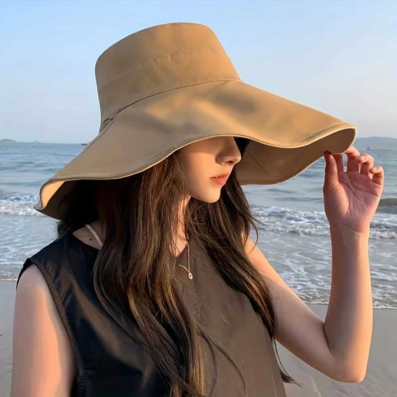 1/2PCS Sun Beach Hatschic Wide Brimmed Womens Ashionable Face Protection Travel Breathable Outdoor Adventures Summer AccessXJ250304