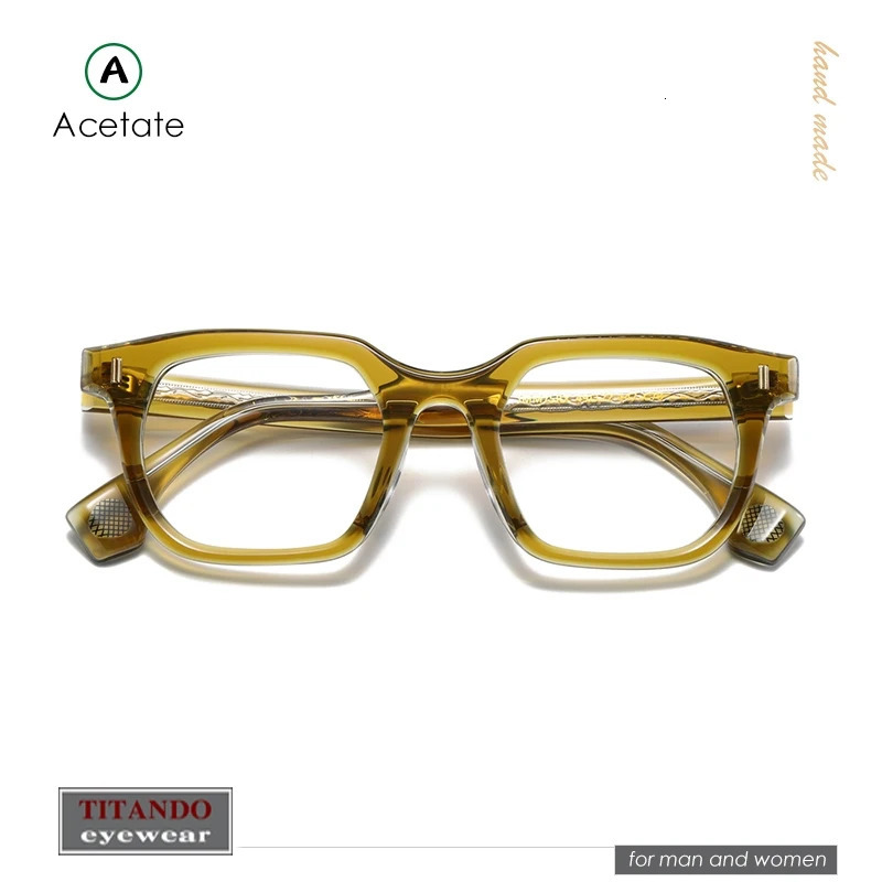 American Style JACQUES Handmade Acetate Frame JMM75RX Square Fashion Optical Glasses for Men and Women 250303