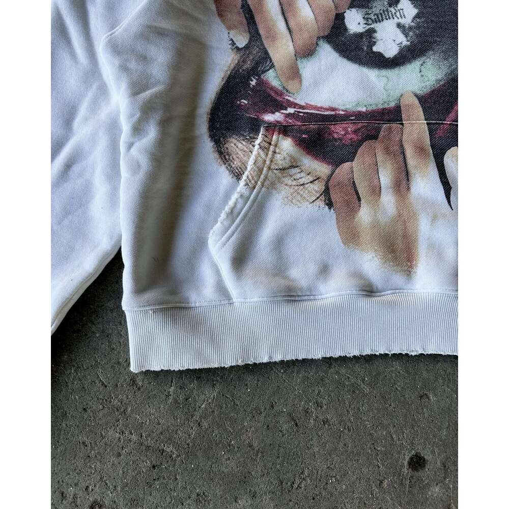 Autumn Winter Oversized Loose Hoodies For Men Y2k Vintage Big Eye Print Fashion Sweatshirts Hip Hop Streetwear Women Clothing