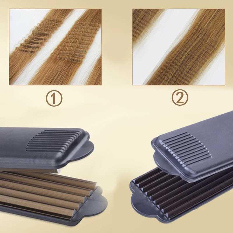 Curling Irons Professional Corrugated Hair Curler Flat Iron Curling Iron Fluffy Small Crimper Corn Plate Corn Perm Splint Hair Styling Tools z250304