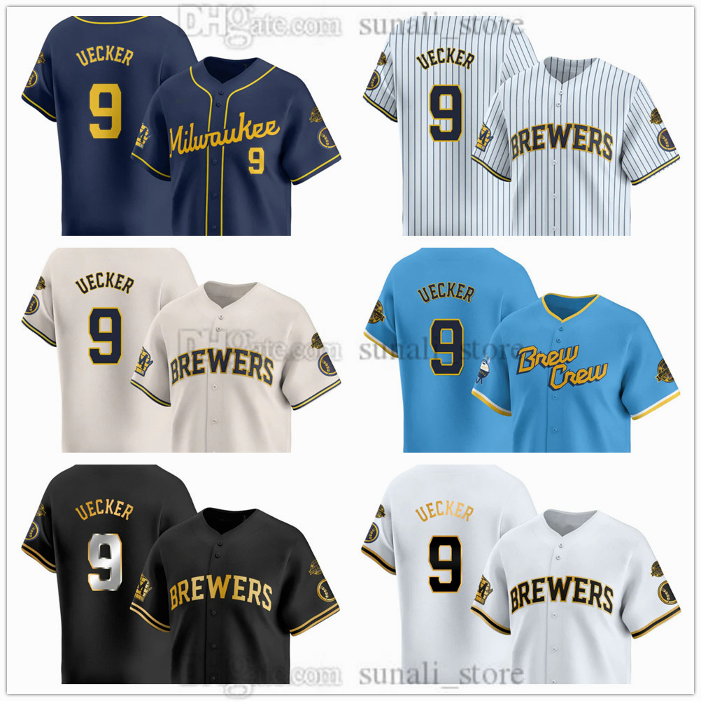 9 Bob Uecker Jerseys Baseball Stitched XS-6XL
