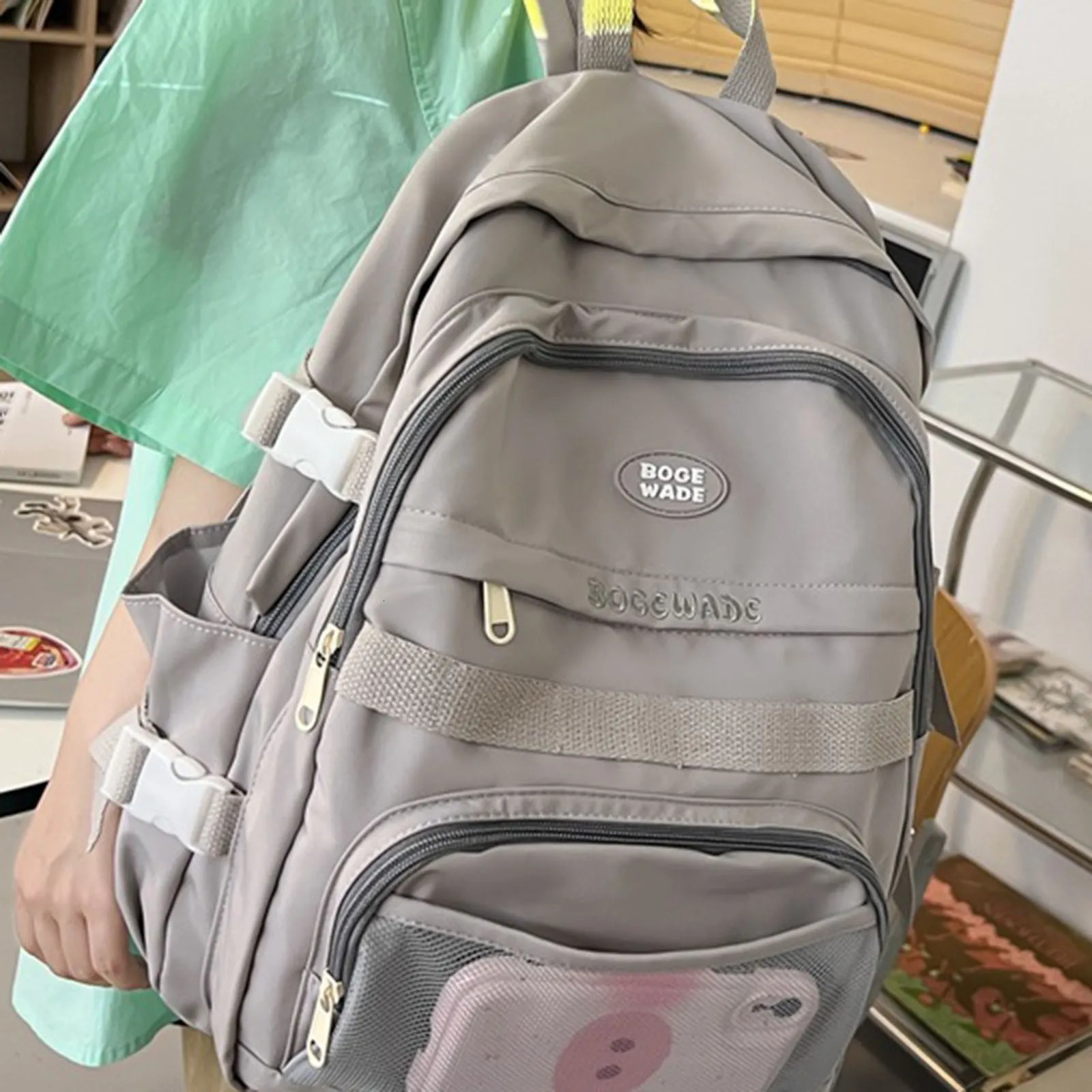 Ship from US Simple Style Bags For Women Vintage Laptop Backpack With USB Charging Port Harajuku Chic Fashion Retro Unisex High Street 250304FBB