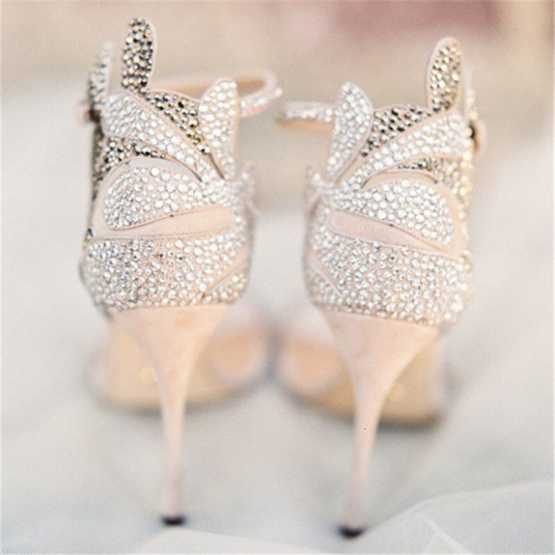 Ins Fashion Show Solid Color Hot Diamond Simple One Line Buckle Sexy High Heel Sandals