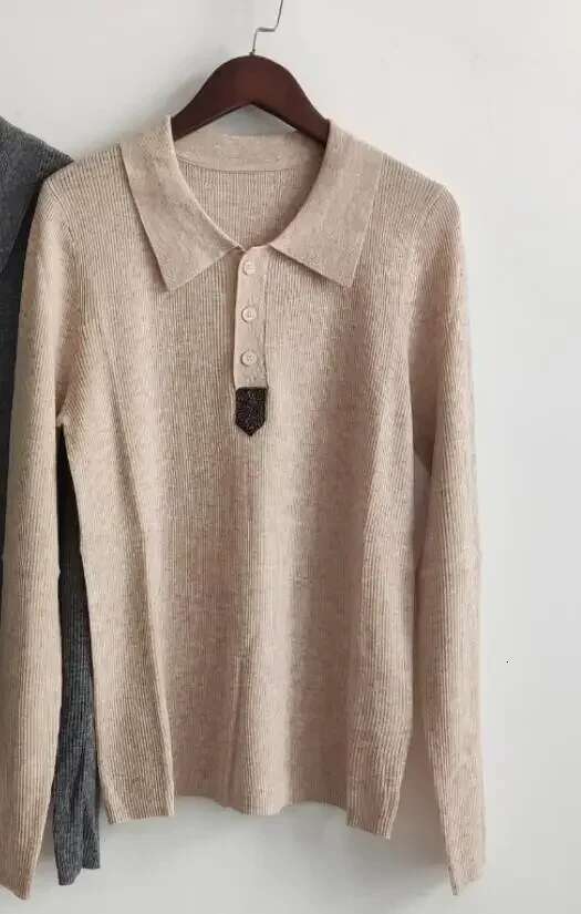 100% Wool Knit Slim Elastic Long-Sleeved Chain Bottom Shirt Spring Autumn New Women Sweater