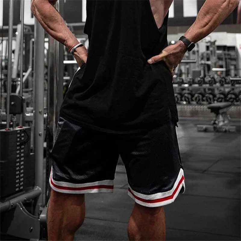 Summer Training Gym shorts Men Fitness Mesh Breathable Fitness Sports short pants leisure loose Running Sweatpants men shortsT250304