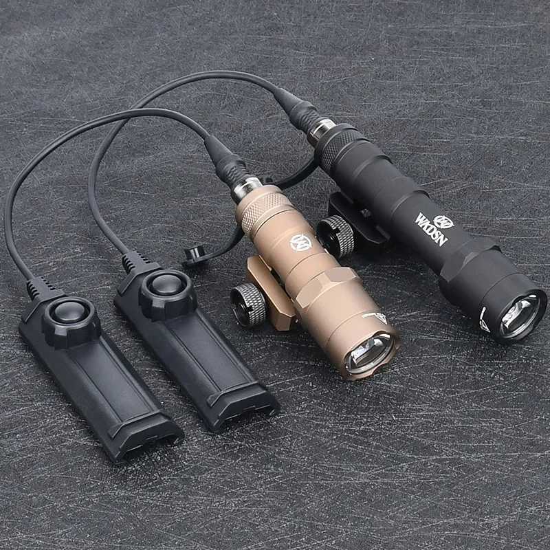 WADSN Airsoft M300B M600B M600 WADSN Tactical Powerful Flashlight Fit 20mm Picatinny Rail Hunting Weapon Gun D LightXJ250303