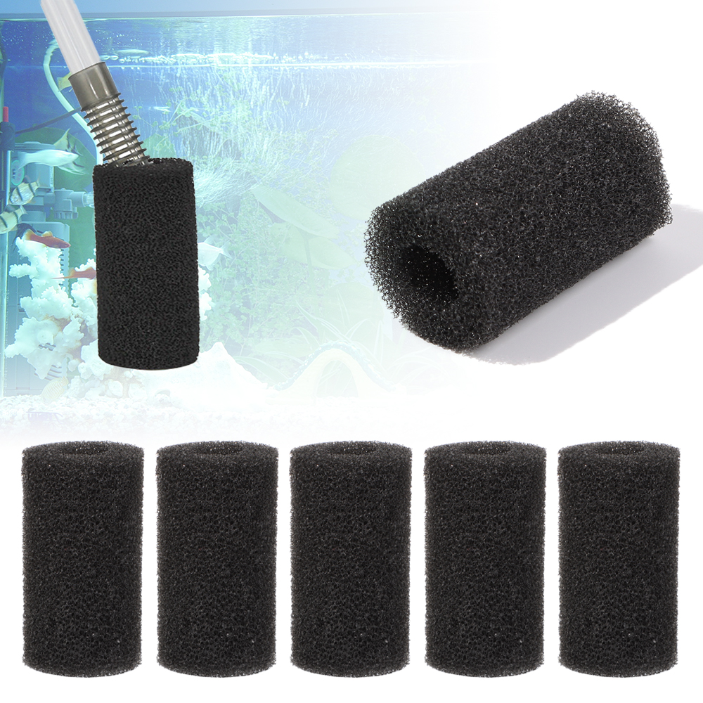 5 Pcs/set Aquarium Biochemical Filter Sponge Fish Tank Inlet Water Pre-Filter Sponge Cartridge Replacement Filter Protector