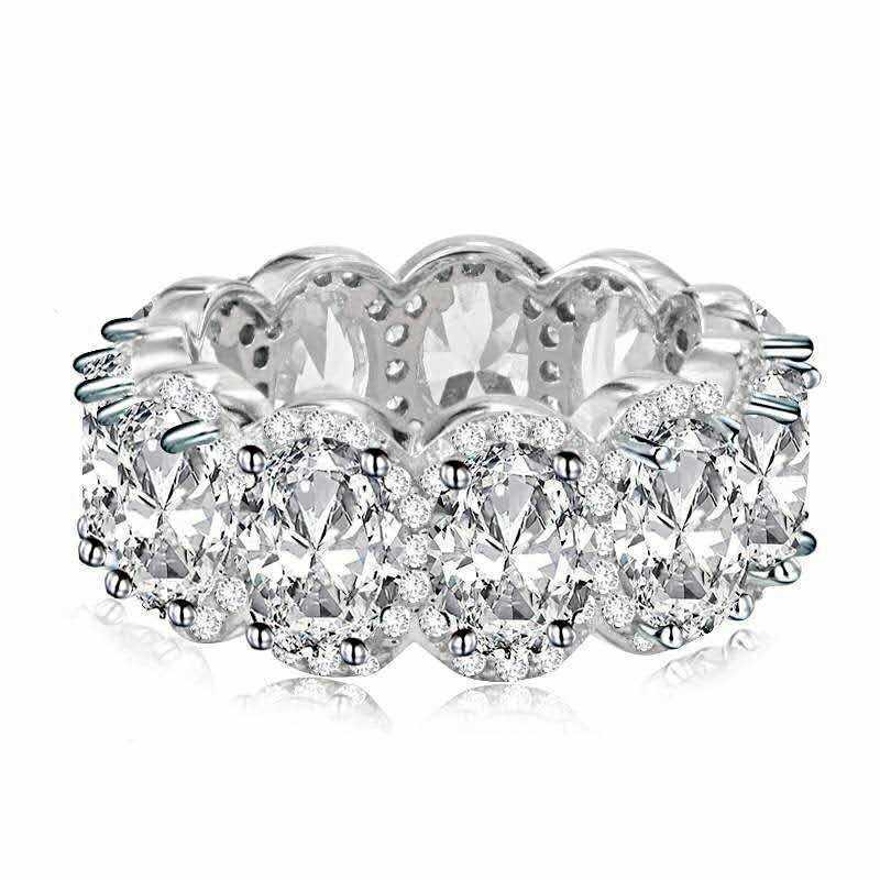 Couple Rings New high-grade 3A zircon inlaid full diamond super flash engagement ring 4574 H25303