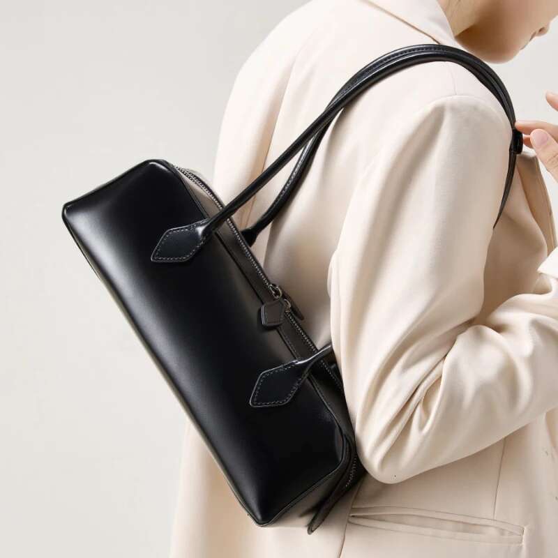 Designer Women's Baguette Bag 2025 New Genuine Leather Women Shoulder Bags High Quality Cowhide Trend Ladies Handbags