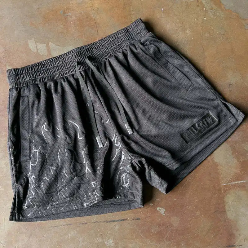 Sports Shorts Mens Quarter Above Knee Sweatpants Summer Fitness Running Breathable Quick Drying Basketball Pants 250228