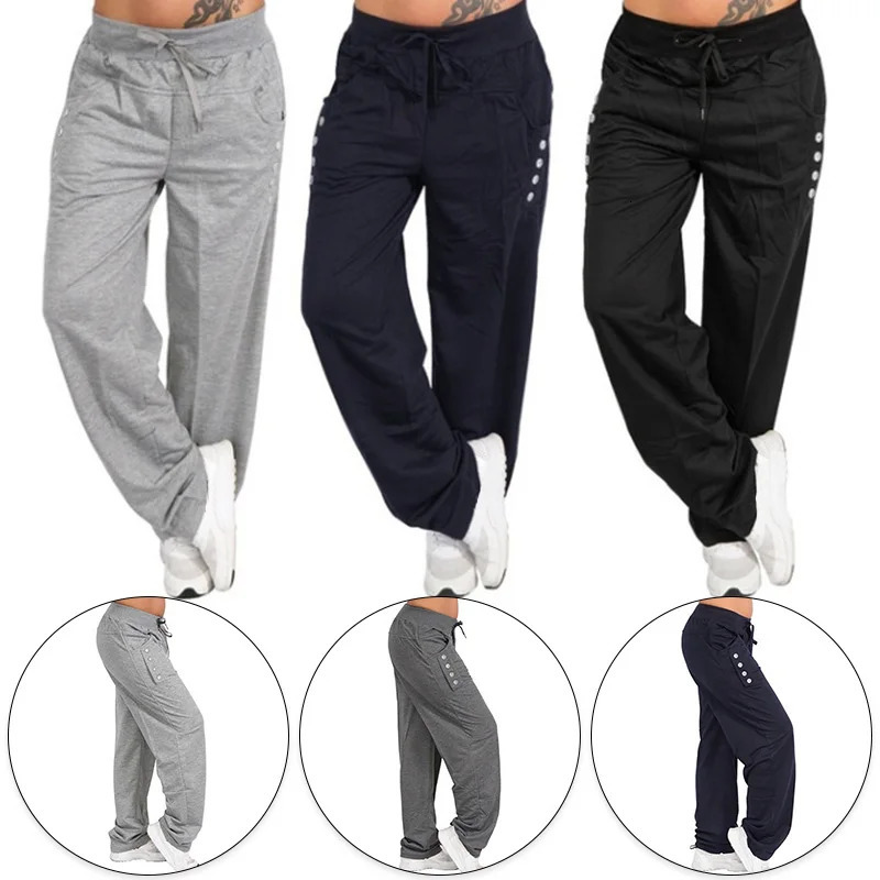 2024 Fashion and Leisure Jogger Womens Hip Hop High Waist Bag Sports Pants Running Slow Trousers Casual Street Wear 250225