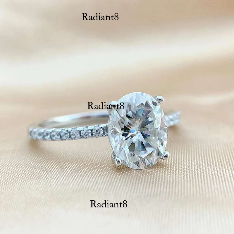 Smyoue Oval Cut 1CT 2CT 3CT D Color Moissanite Rings for Women Lab Dia Wedding Promise Band S Sterg Sier Jewelry GRA