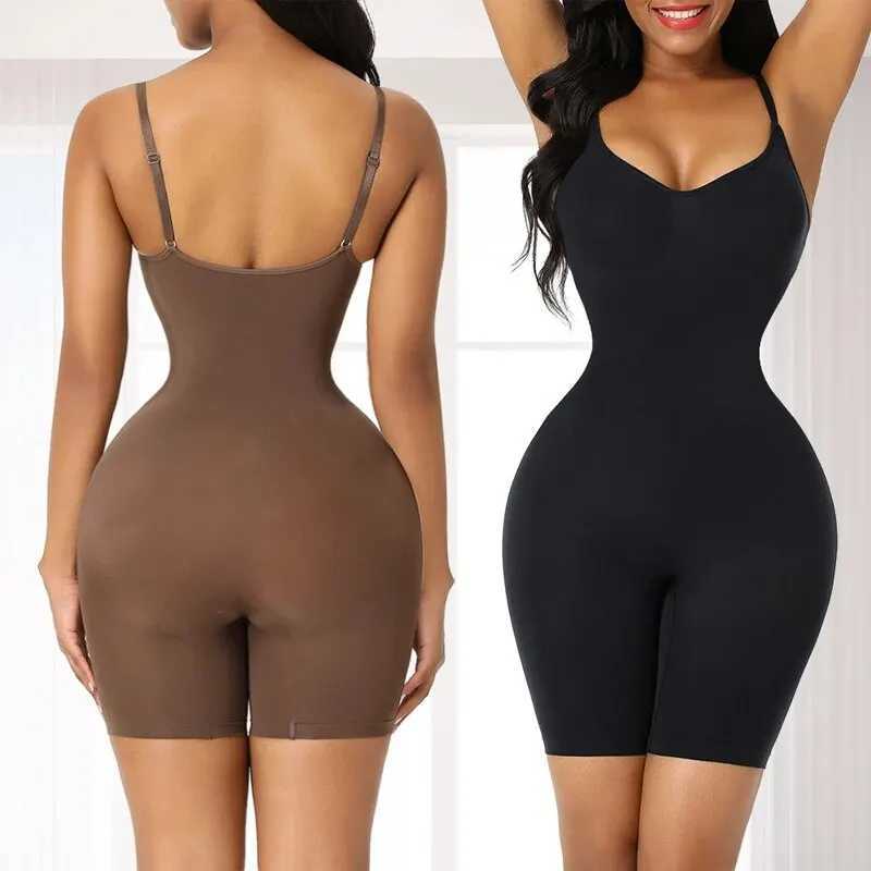 Wasit Womens Abdominal Control Body Shaping Training Clothing Round Neck Seamless Hip Lifting Full Body ShaperXJ250304