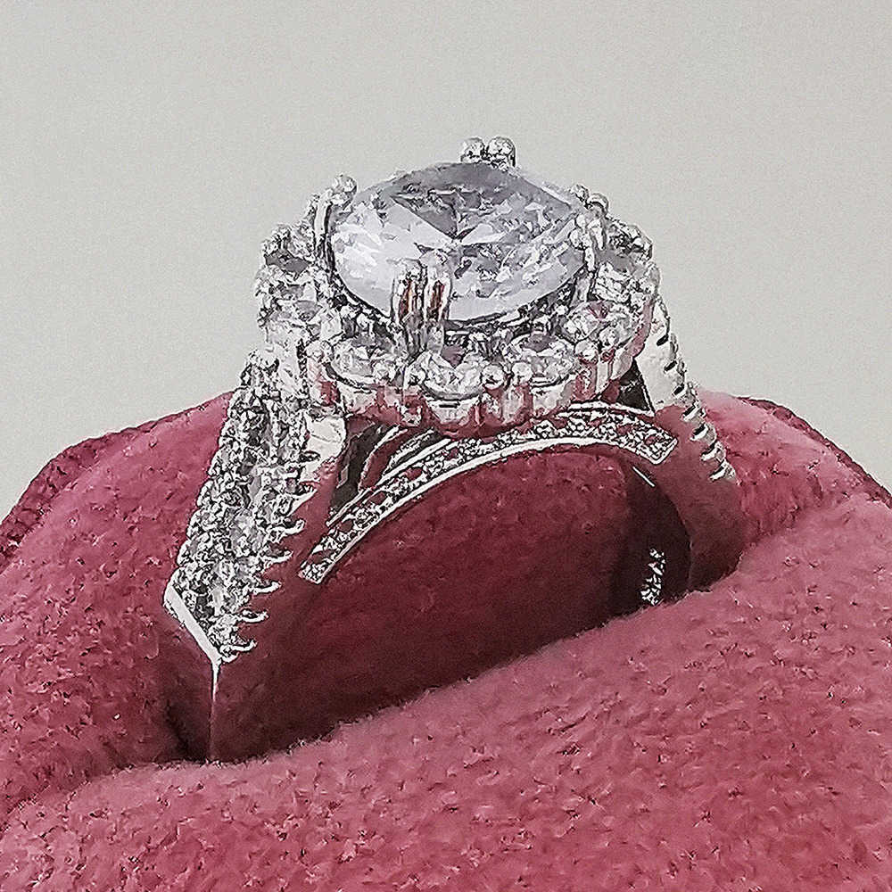 Couple Rings Moonso new womens micro inlaid diamond exaggerated ring Amazon jewelry r5041 H25303