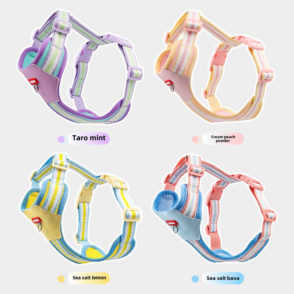 New dopamine puppy chest back cloud feeling breathable dog chest strap out pet supplies spring leash summer