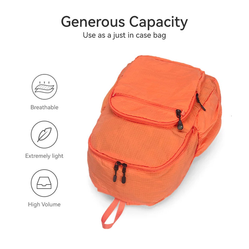 Ship from US 1PC One bag for both use foldable minimalist womens backpack easy travel companion 250304FBB