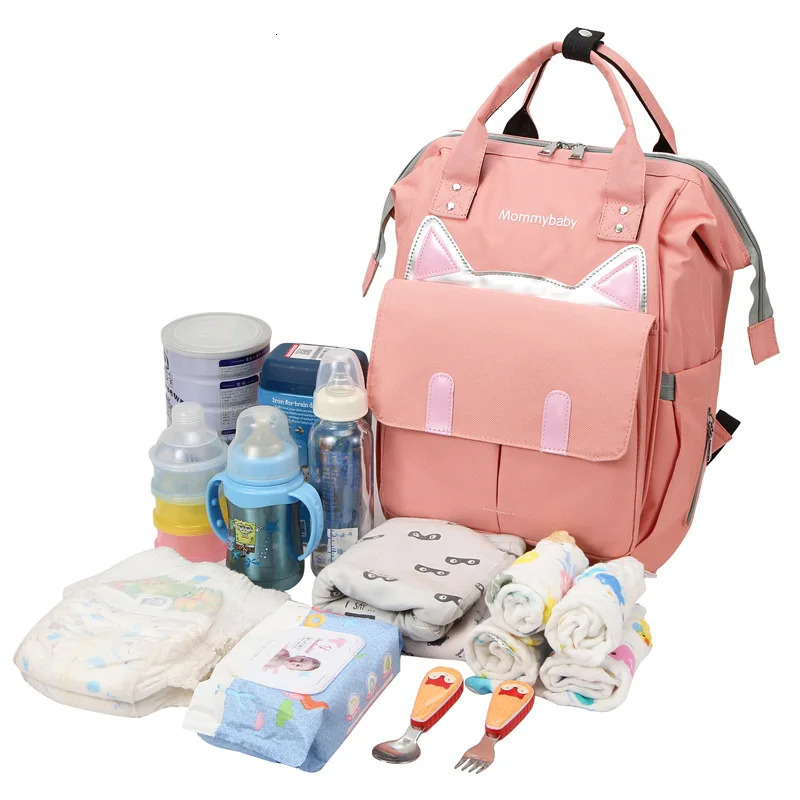 Mommy Mother and Baby Backpack Outing Student Bag Fashion Portable Shoulder Large Capacity Multi-functional Shoulder 250304