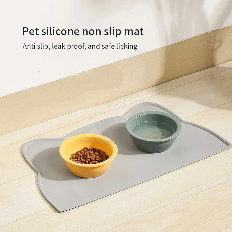 Drinking Pad Cats Feeding Mat Feeding & Watering Supplies Cats Food Bowl Silica Gel Portable Pet Placemat Feeders Products Home