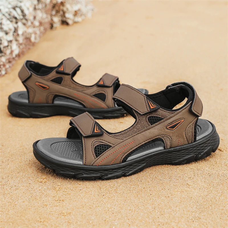 Mens Sports Sandals Hiking Outdoor Water Beach Sports Mens Sandals for Summer with Open Toe Adjustable Straps 250303