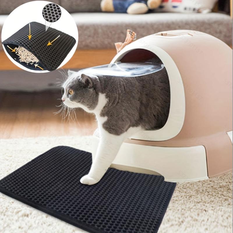 PVC Cat Litter Mat Waterproof Nonslip Sand Basin Filter Cat Dog Washable Mattress Floor Mat Rubbing Feet Cat Litter Prevent Out
