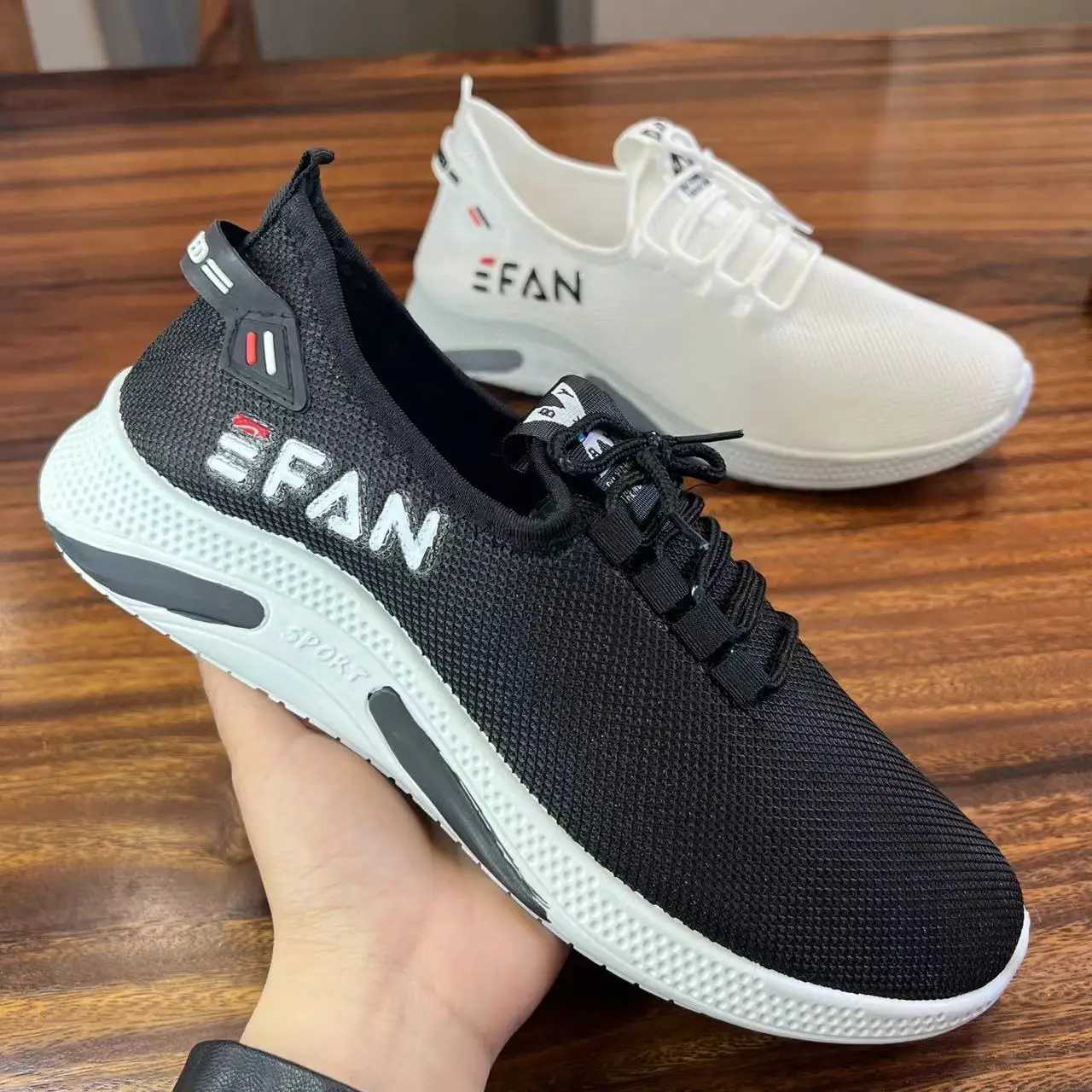 Spring White Casual Shoes Breathable Non-slip Walking Sneakers Men Shoes Outdoor 2024 Comfortable Fashion Lace Up Running ShoesC250304