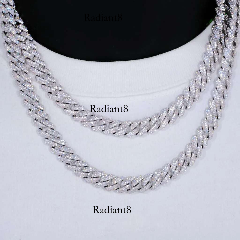 10mm Dia Cuban k Chain White Gold/ Gold Plated Bg 5A+ CZ Necklace Rapper Hip Hop Jewelry for Men and Women