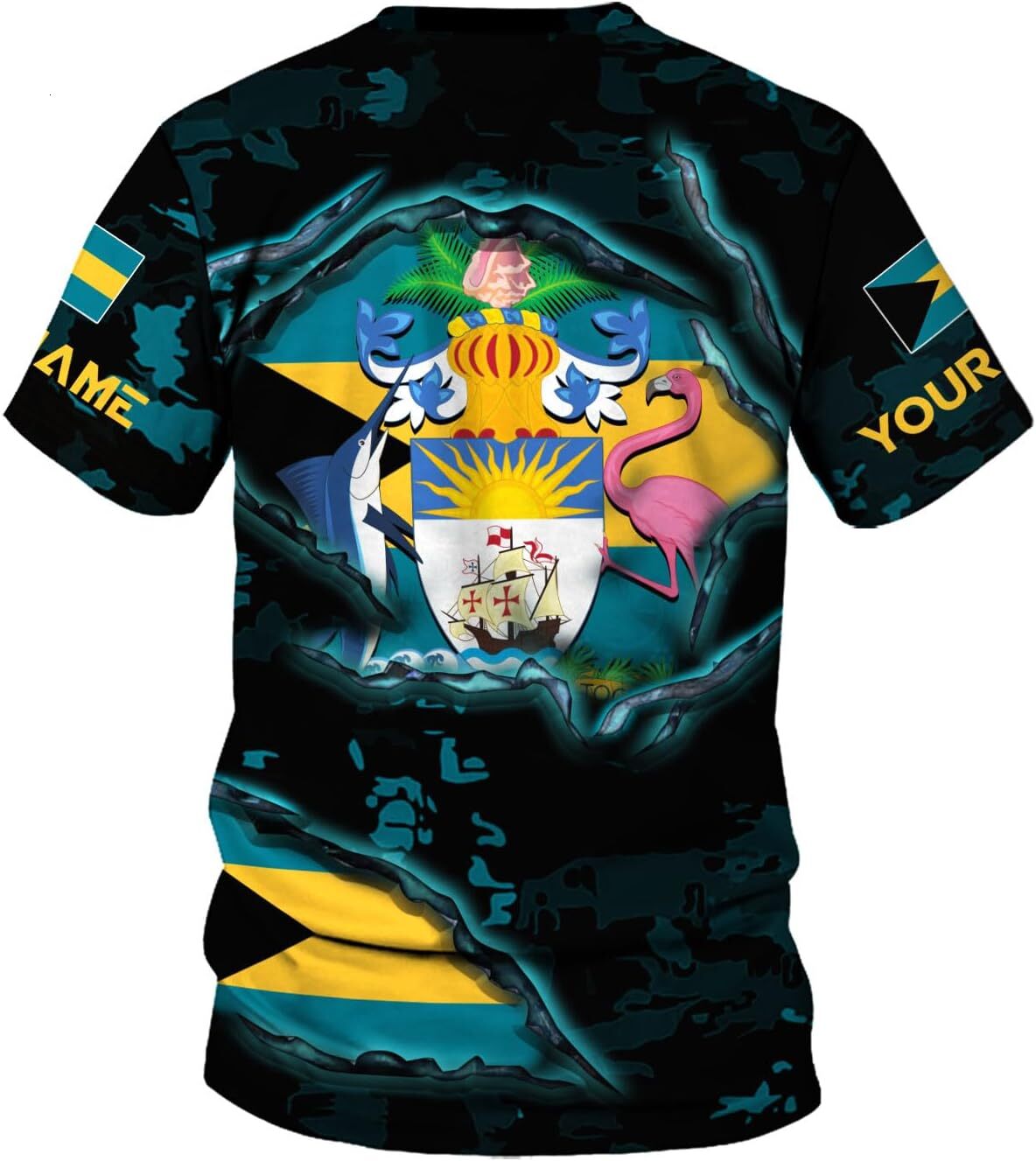 Mens T shirt Personalized Bahamas Shirt 3D, Bahamas 50th Independence Shirts, Bahamas Tshirt for Men and Women tee Casual tops summer clothes