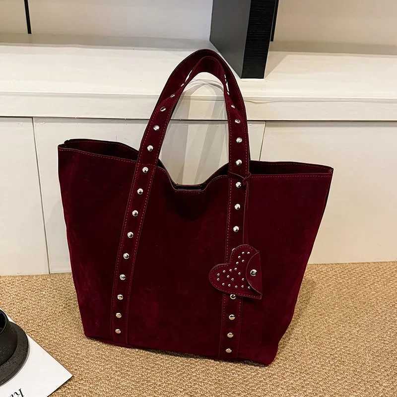 Fashion Suede Sewing Thread Solid Color Shoulder Bags 2025 Hot Sale Versatile Commute Simplicity Single Womens Handbag Z250303