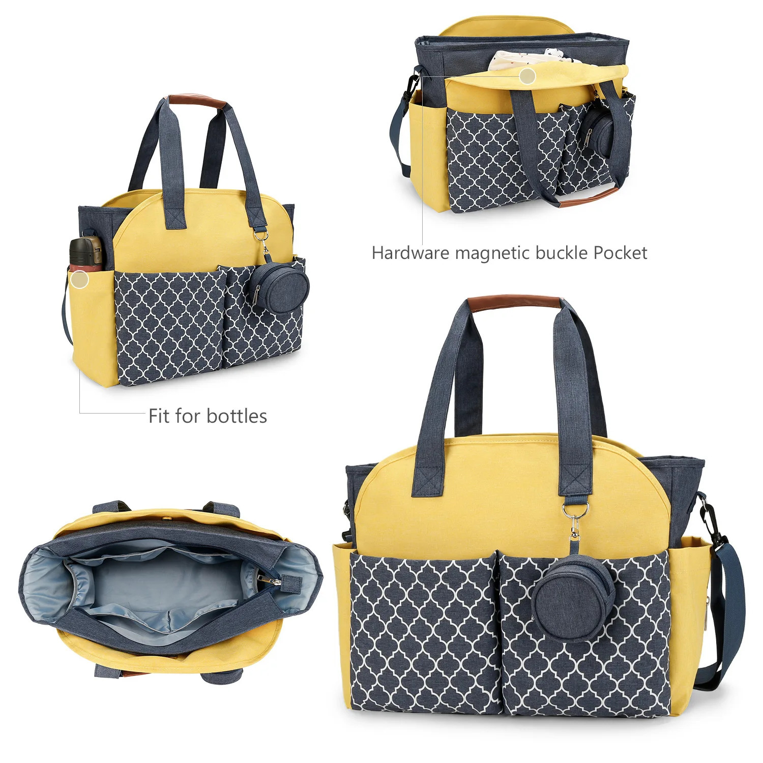 Diaper Bag handbag baby changing bag with shoulder strap portable waterproof large capacity suitable for mothers 250304