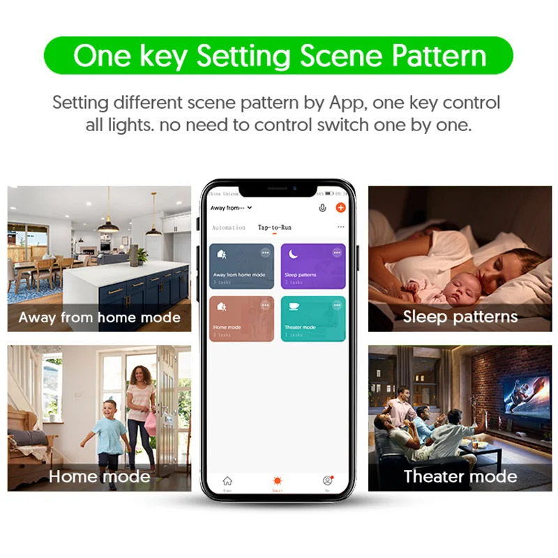 Milfra Smart Wifi Switch IT KR Standard Wireless Home Wall Button Switches 1/2/3 Gang Tuya Smart Life App Voice Control by Alexa 250303
