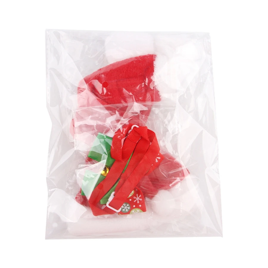 1pcs new Christmas pet scarf hat set, funny and cute cat Christmas dog set