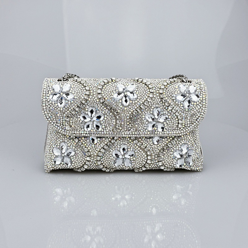 New fashion socialite rhinestone handmade bag, clothing alloy small fragrance style single shoulder crossbody dinner bag