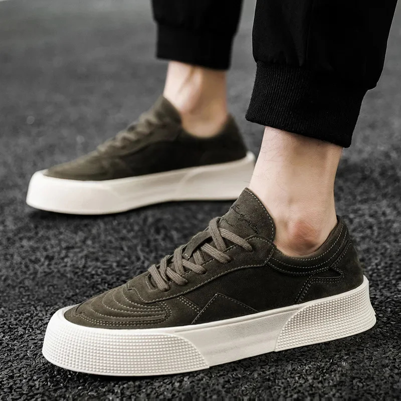 Leather Men Shoes Lace Up Casual Shoes Men Sneakers Breathable Lightweight Footwear Comfortable Male Sports Tenis Masculino 250228