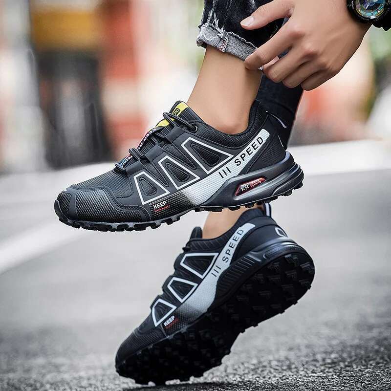 Fashion Men Lockless Cycg Mountaineering Cross-Country Anti-Collision Outdoor Sports Casual Shoes