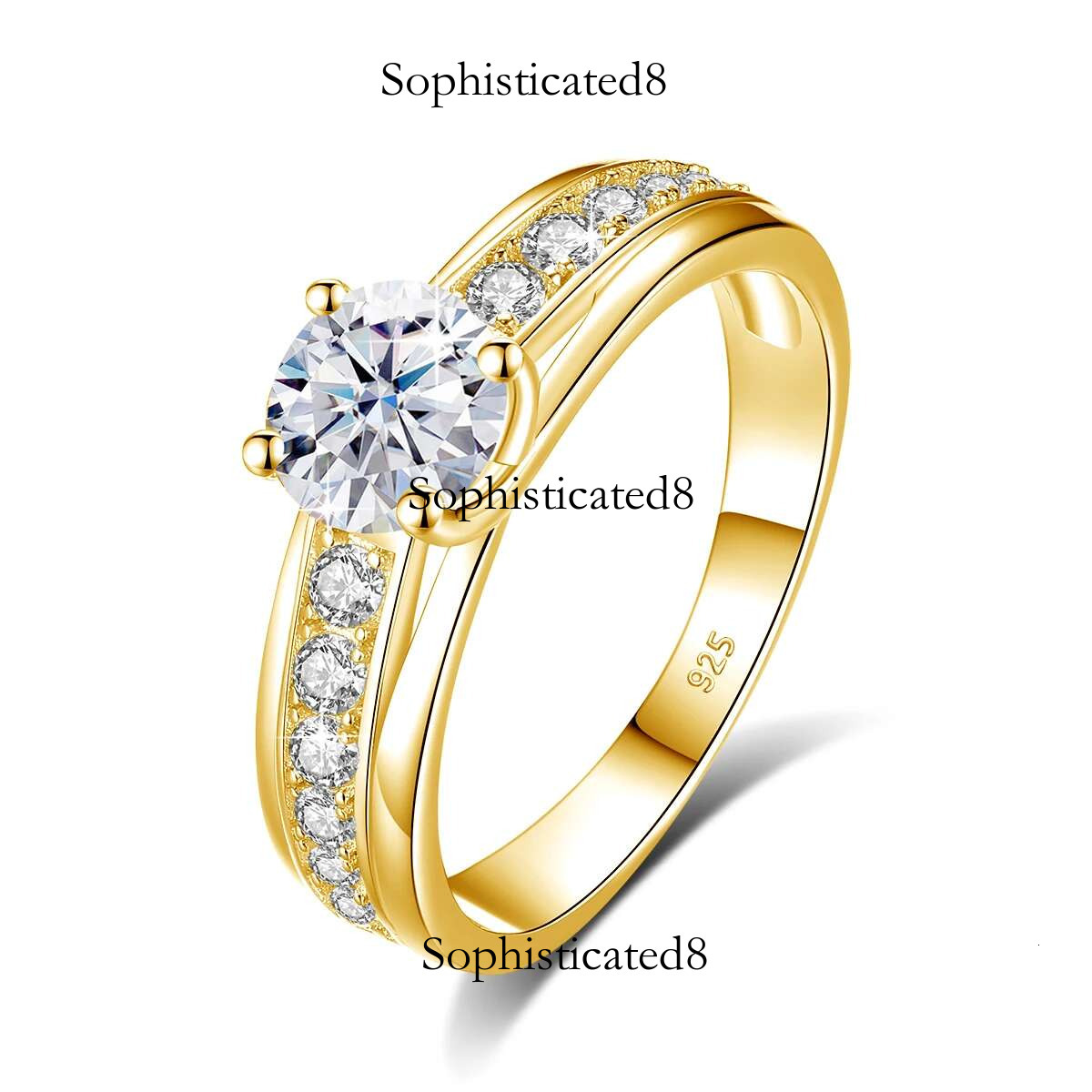 Initial 1 Moissanite Ring For Women Solid Sier Rhodium Plated Wedding Jewelry With Certificate Gift Female DD