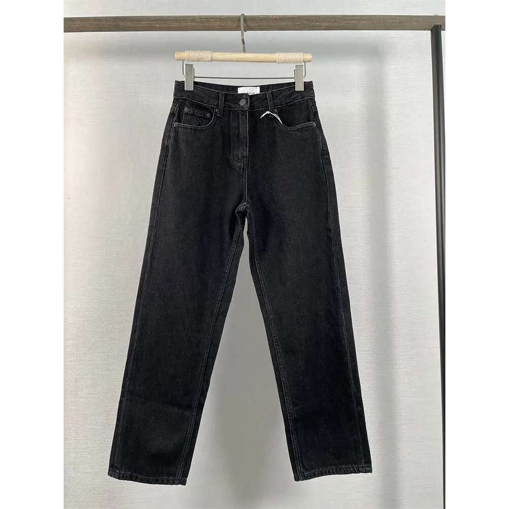 High Quality Women Simple Straight Leg Jeans High Waist Versatile Casual Denim Pants