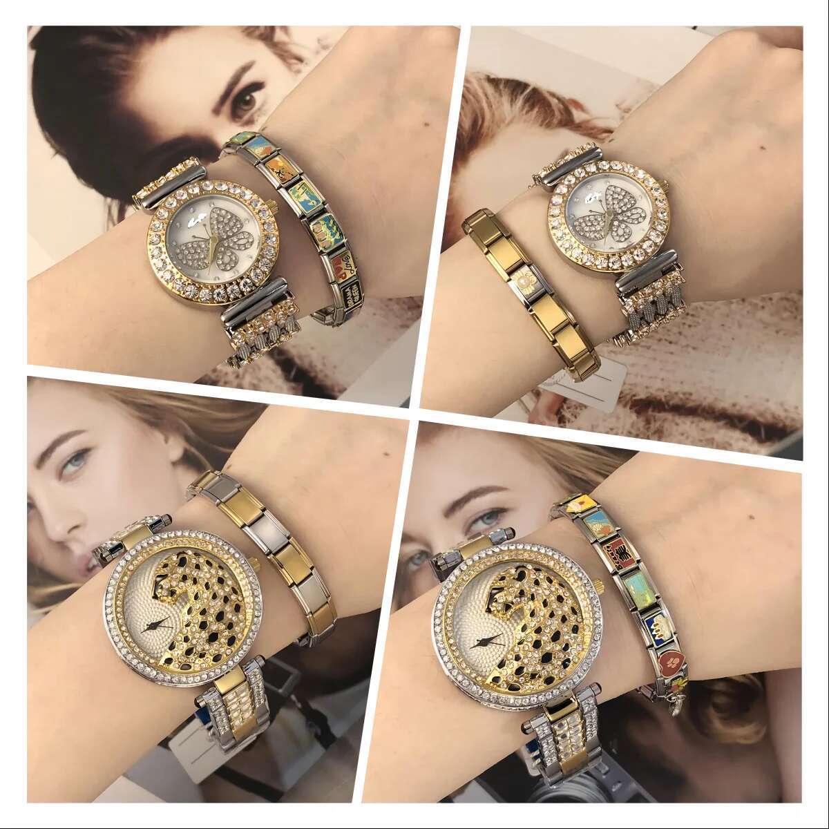 9mm Width Italian Charm Bracelet Fashion Stainless Steel Bangle Elastic k Chain High Quality Factory DIY