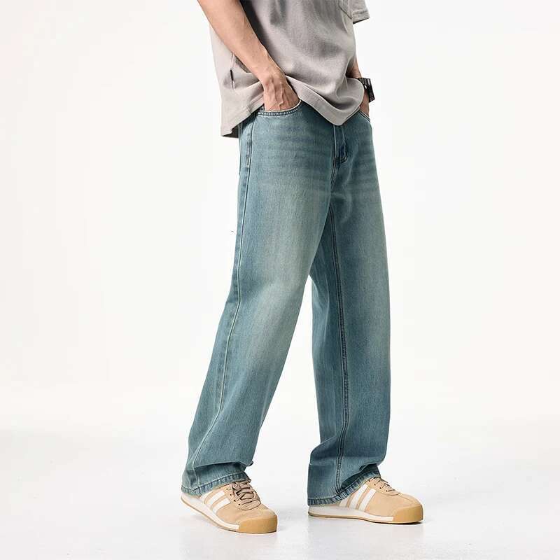 Spring-Summer Clanfit Trend-E Casual Slim Slicker Lyocell Basic All-Match Jeans