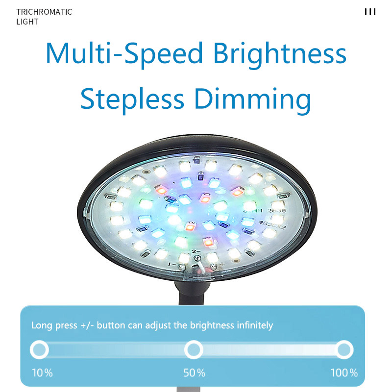 5W/7W USB-Plug Aquarium Mini Led Lamp 360° Rotatable Fish Tank Colored Lights High Brightness Dimming Fish Tank Clip Lamp
