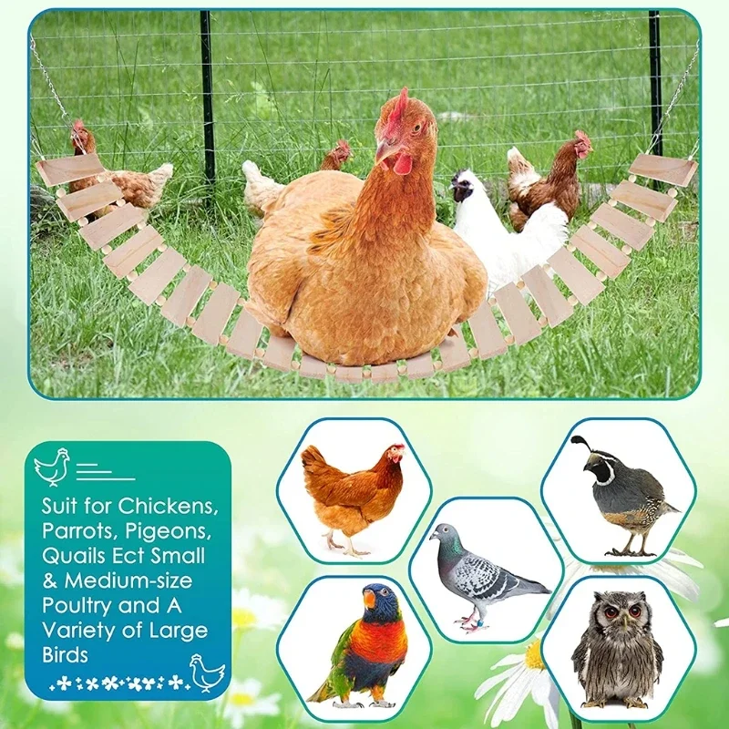 Chicken Coop Toy Chicken Toys for Hens Natural Wood Chicken Ladder Chicken Swing Chicken Perch for Birds Poultry Rooster