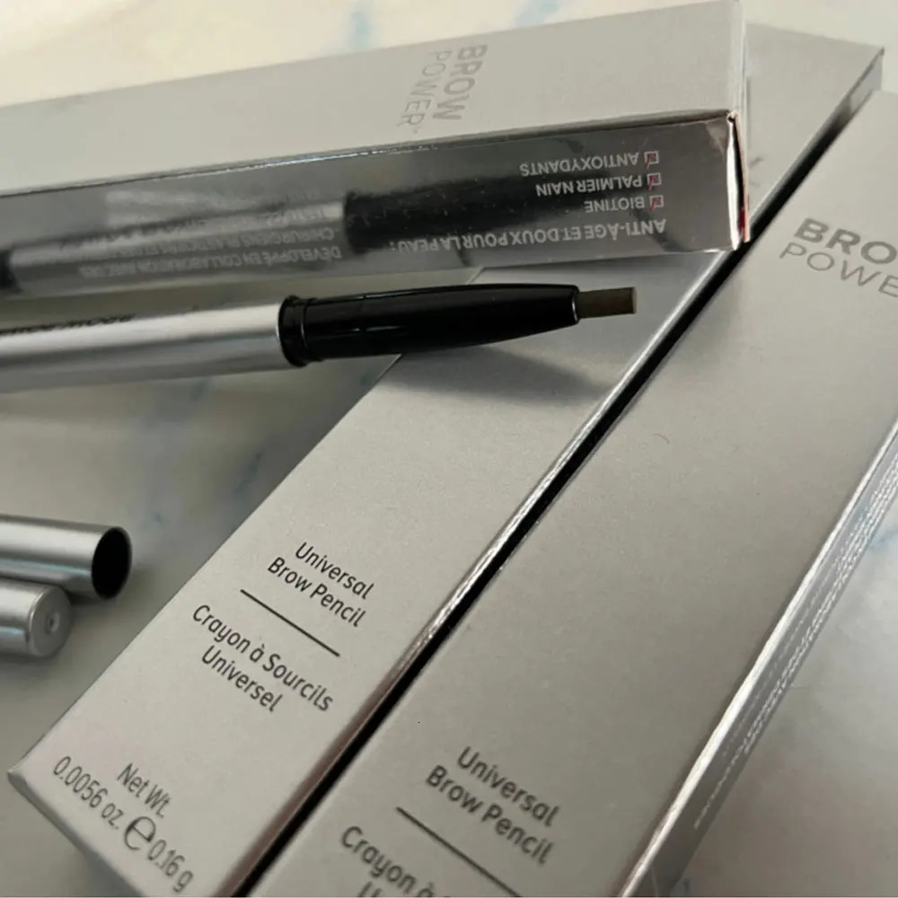12Pcs/Lot Double Eyebrow Pencil Brow Power Brown Unlversal Brow Pencil 0.16g with Brush 250222