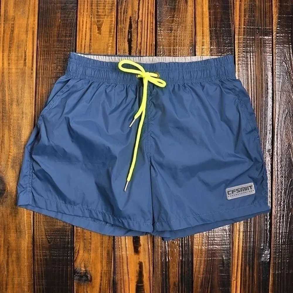 Mens Swimming Trunks Basic Solid Color Sports Fitness Jogging Shorts Quick-Dry Personality Beach Vacation Shorts MenS ClothingT250304