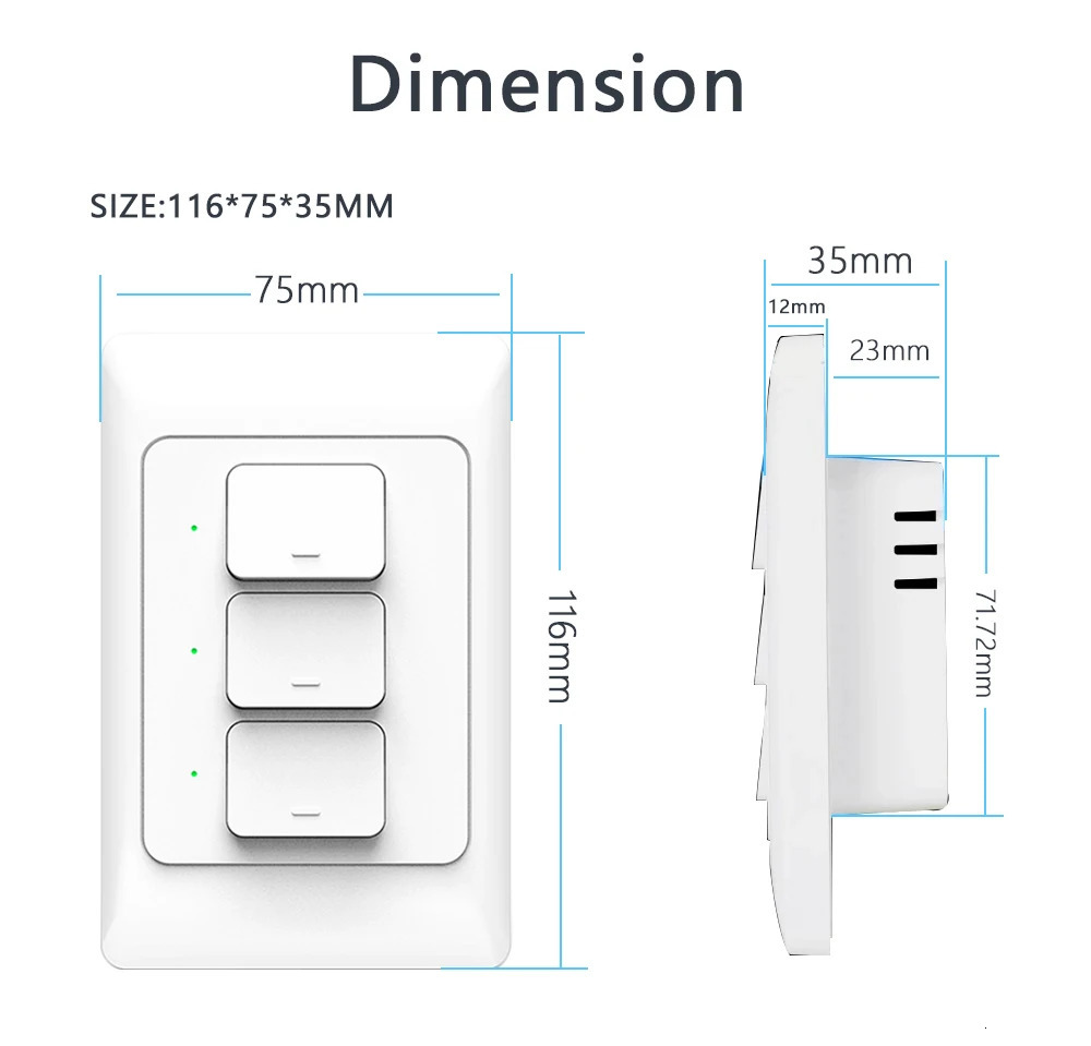 Tuya Zigbee3.0 Smart Wall Switch US AU Wall Push Button Physical Switches Smart Wireless Voice Remote Control Google Home Alexa 250303
