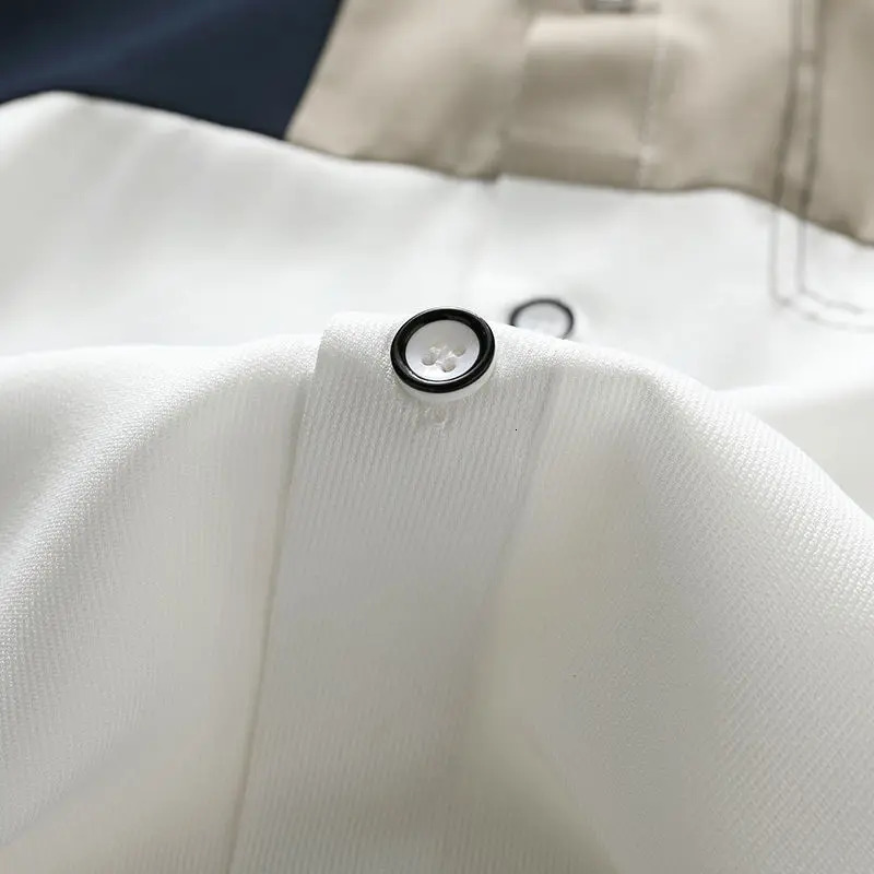 Short-sleeved Shirt Mens Summer Thin Half-sleeved Shirt for Mens Casual Trendy Trendy Spliced inch Jacket 250227